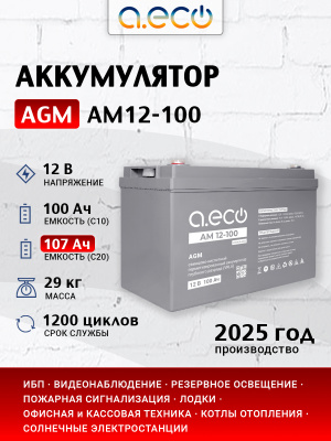 AGM аккумулятор AM12-100