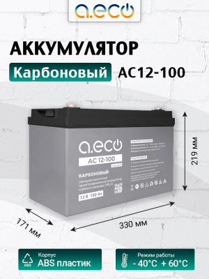 Карбоновый аккумулятор AC12-100